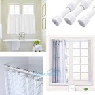 2pcs Metal Curtain Rod 15-44 Inch Non-slip Spring Heavy-duty Tension Curtain Rod