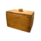 Vintage Primitive Butter Mold Press Wood And Tongue Groove