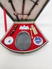 Beautiful  sumi-e  Calligraphy Ink Painting Kit- In Padded Brocade