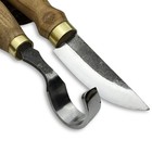 Spoon Carving Knives     Hand-forged Sloyd   Hook Knife  52100 Steel  With Sheath