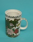 Tea Cup With   Lid And Infuser Birds   Flower Pattern 