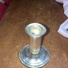 Silver Plated Weighted Candle Stick Holder With Oval Base 14cm H