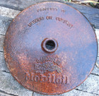 Vintage Cast Iron Sign Base Mobiloil Gargoyle Vacuum Oil Co  Rare 