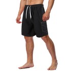 Men Swimming Shorts  Solid Colors Swim Trunks  Cargo Pocket Bathing Suit For Men