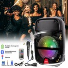 Wireless Portable Bluetooth Speaker 8  Subwoofer Heavy Bass Fm Aux W  Mic Remote
