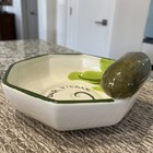 Vintage David Heger Porcelain Sour Pickle 7  Bowl 2001