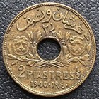 Lebanon Sooriya 2   1 2 Piastres 1940 Ef 