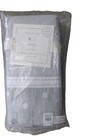 Pottery Barn Baby    taylor    Organic Crib Skirt Gray White Nwt