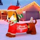 5 Ft Christmas Inflatable Dachshund Dog Outdoor Yard Decor Led