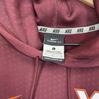 Nike Virginia Tech Hokies Vt Hoodie Large Therma Fit Maroon Pullover Sweatshirt