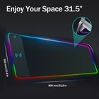Wireless Charging Led Gaming Mouse Pad 16 Rgb Selection Non-slip Rubber Base Us