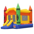 Commercial Grade 17x13 Bounce House 100  Pvc Inflatable Crayon Castle W Blower
