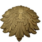 Embossed Wood Lion Medallion Decorative Ornamental Embellished Plaque  1
