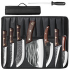 8pcs Handmade Hand Forged Damascus Steel Chef Knife Set Kitchen Knives Us