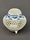 Japanese Meiji Tripod Porcelain Hirado Incense Burner - Koro