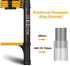 12 5 Ft Multi-purpose Compact Telescopic Ladder For Household Or Outdoor Work