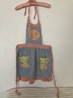 Vintage Cooking Apron For Girls Tea Cup Cotton  pocket
