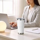 Hasle Outfitters 20 Oz Tumbler Bulk  Stainless 12 Count  pack Of 1   White