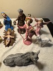 Vintage Nativity Figures Made In Italy  Hard Plastic 1960s Set Of 11 Biblical