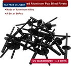 50pcs Black Aluminum Tri-fold Exploding Pop Rivets 3 16 Large Flange 3 16  x1  
