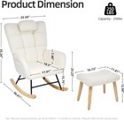 Nursery Rocking Chair With Ottoman Glider Rocker Armchair Seat Accent Chair
