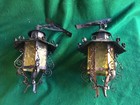 Vtg Spanish Revival Mexican Wrought Iron   Amber Glass Wall Hanging Sconce Light
