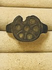 Rare Genuine Ancient Roman Celtic Bronze Ring Artifact Intact Evil Eye Sz 11 25