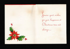 Vintage Christmas Card Poinsettias American Greeting 4 1 2 X 5 3 4
