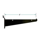 24 Slatwall 8  Knife Shelf Brackets Black Lip Retail Shelving Display Bracket