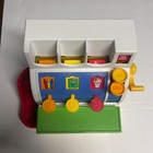 Vintage 1994 Fisher-price Toy Cash Register With Coins Pretend Play Works