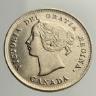 1899 Canada Small Five Cents Queen Victoria Uncirculated 5 Silver Coin Ngs025