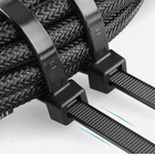 Zip Cable Ties Assorted Sizes 4    6    8    12     Heavy Duty Nylon Black Uv Resistant