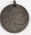 1877 Silver Seated Liberty Dime Ghl Engraved Love Token  not Cleaned 