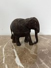 Antique Wooden Fine Hand Carved Elephant Figurine Old Vintage Indian Decor