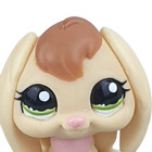 Vtg Lps  1167 Floppy Bunny Rabbit Littlest Pet Shop 2006 Tan Gen 3 Green Eyes