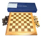 The Classic Collection Wood Chess Set Folding Board W box Travel Game