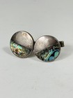 Vintage Antonio Pineda Taxco 925 Sterling Silver Abalone Cufflinks Modernist