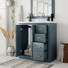 30  Bathroom Vanity Sink  Freestanding Vanity Storage Cabinet  3 Drawers  2 Door