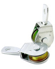 Qwork Single Pulley Block Wheel  4 Pack Heavy Duty Zinc Plated Iron Single Wheel