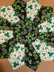 Handmade Quilted 12    St  Patrick   s Day Shamrocks Table Topper  Candle Mat  New