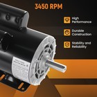 Electric Motor 5 Hp 3450rpm Compressor Duty 56hz 143t 1 Phase 230v 7 8  Shaft
