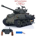 1 16 Ir Bb Rc Tank Sherman M4a3 E8 Fury Edition Smoke Road Wheels 360 Rotation