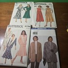 Vintage Womens Sewing Patterns Butterick Mixed Lot Dress  Pants  80s Unverified