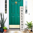 Welcome Sign For Front Porch Standing - Wooden Vertical Hanging Farmhouse Decor