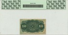 Fractional Currency Fourth Issue 10 Cents Fr 1259 Pcgs Au55 Ppq Blue End