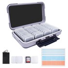 36-slot Memory Card Case - Sd Card Organizer With 36 Holders   40 Writable Label