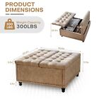 Lift Top Square Storage Ottoman Bench upholstered Coffee Table Storage Ottoman