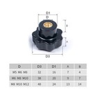 M5 M6 M8 M10 M12 M14 M16 Star Plum Bakelite Hand Tighten Nuts Thumb Knob Nuts