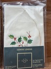 Vintage Set Of 2 Lenox Linens Christmas Holiday Holly Roll Bun Warmer Cover New
