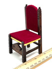 1 12 Vintage Artisan Red Velvet Gothic Chair Dollhouse Miniature Furniture